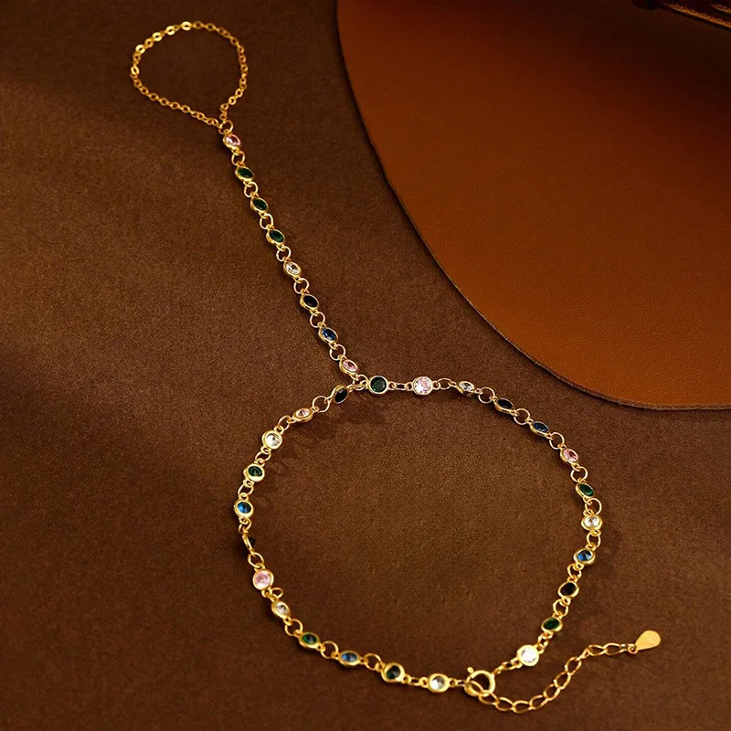 

Jenny&dave Jewelry Necklace Necklaces For Women Colorful Zircon Splicing Fashionable Niche High-end Versatile Bracelet Ring