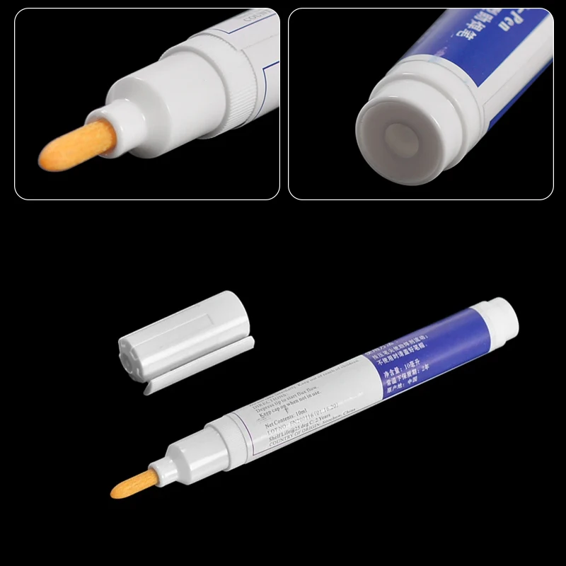 Imagem -02 - No-clean Rosin Flux Pen para Painéis de Células Solares Solda Elétrica Pcb Board Welding Fluxes Tool Reparação Elétrica 10ml