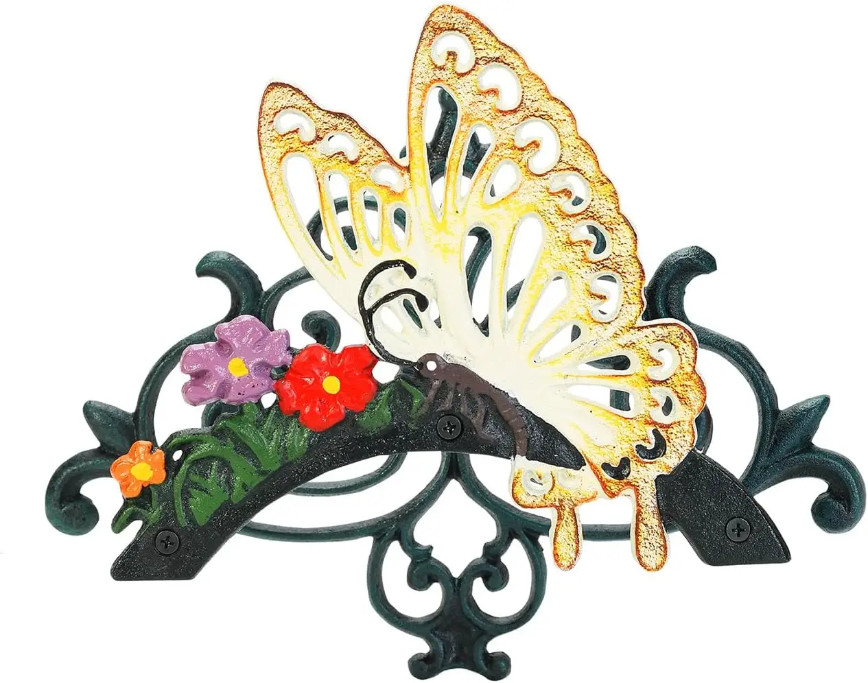 

Heavy Duty Wall Mounted Garden Hose Holder, Decorative Butterfly Water Pipe Organizer for Outside Yard Decor