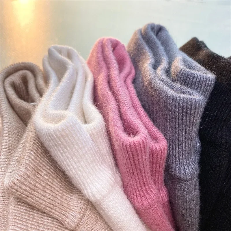 New Spring and Autumn Loose Straight Wide-Leg Pants Casual White Knitted Fabric Baggy Pants Women's