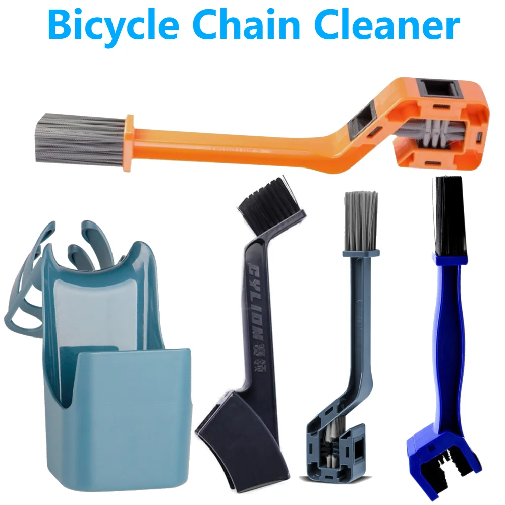 Limpiador de cadena de bicicleta, Kit de Herramientas de limpieza de bicicleta, cepillo de cadena de bicicleta de carretera y motocicleta, herramientas de mantenimiento