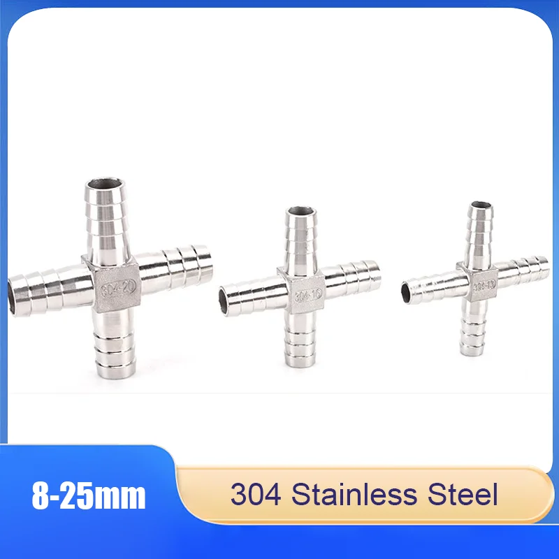304 الفولاذ المقاوم للصدأ معبد رباعية الاتجاه المناسب عبر أربعة اتجاهات Greenhead انبوب ماء وصلة خرطوم محول الاتصال السريع #1