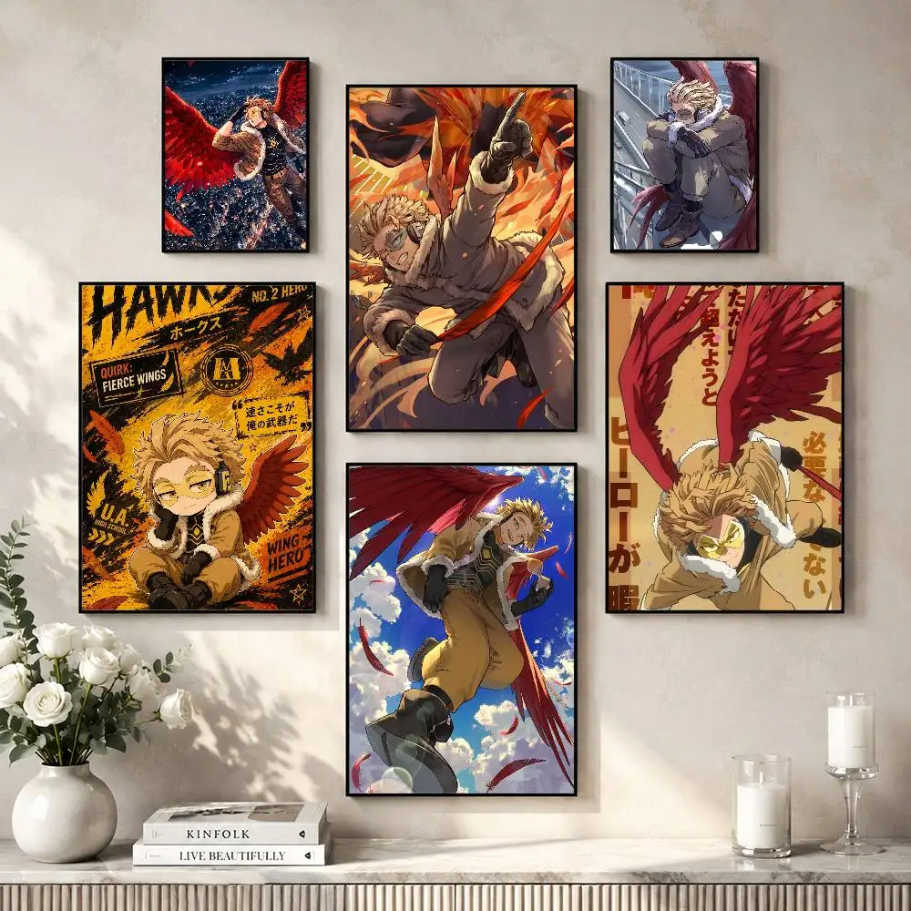 B-BNHA Hawks M-MHA Poster Versatile HD Waterproof Wall Art Self-Adhesive Decor for Any Space Ideal Gift