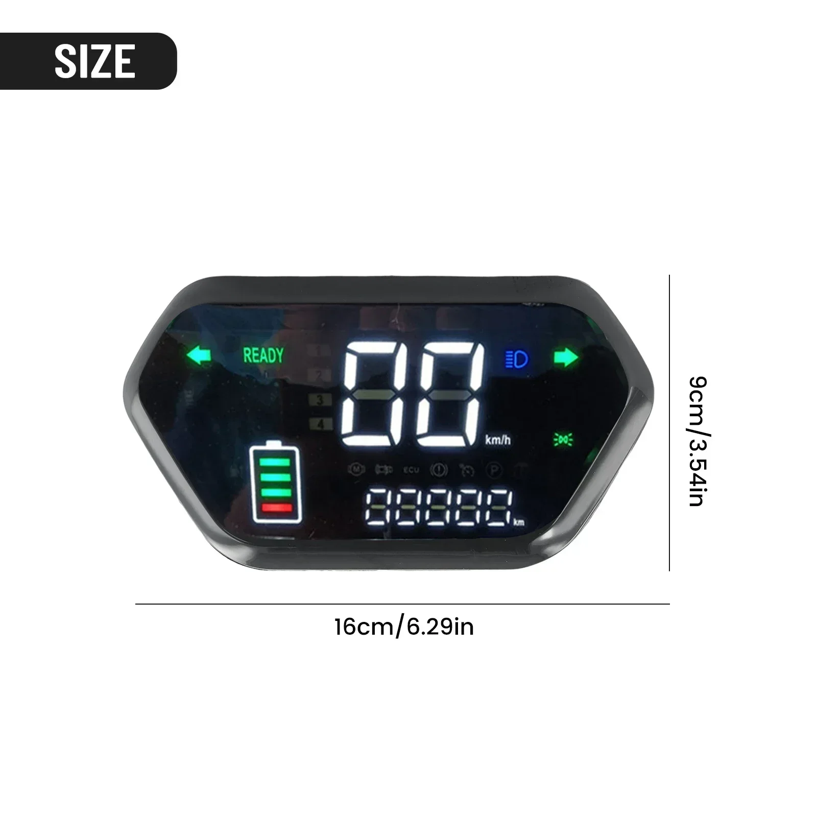 Electric Bike Dashboard LED Display 48V 60V 72V Universal Meter Odometer Speedometer Scooter Scooter For DJI Electric Bike Meter