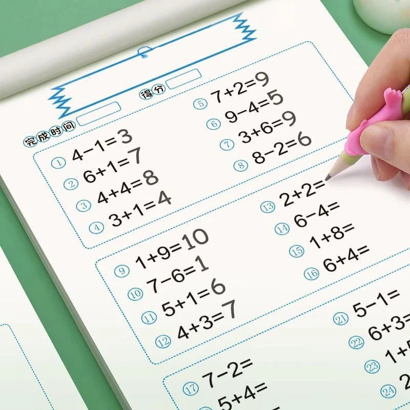 Imagem -02 - Adição e Subtração Aprendizagem Matemática Handwriting Practice Books Aritmética Notebooks 36 Estudantes da Escola 60 Páginas