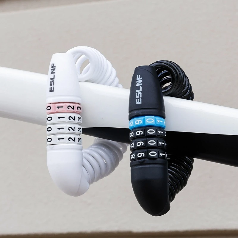 Bicycle Helmet Lock Password Chain Lock Steel Cable Anti-Theft Universal Portable Anti-theft Four Digit Password Lock