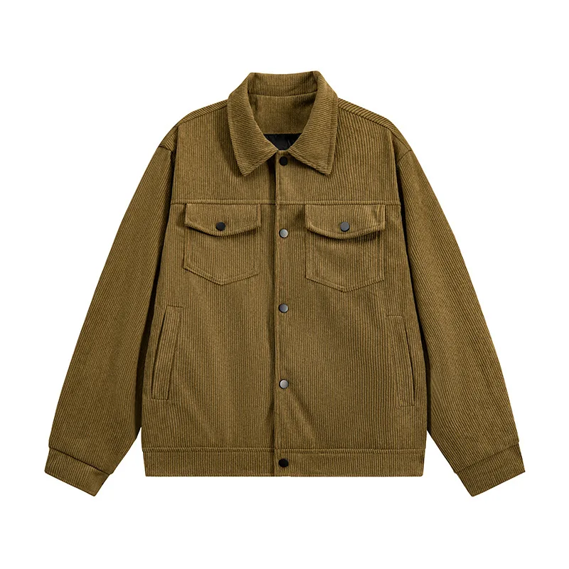 

Ветровка вельветовые куртки для мужчин, пальто с несколькими карманами и воротником, рабочая одежда, повседневная универсальная мужская одежда