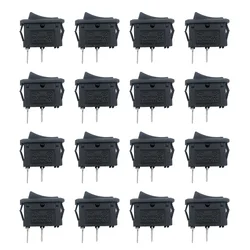 5/10pcs KCD1-101 AC 6A 250V 2 Pin ON/OFF I/O SPST Snap in Mini Black Button Boat Rocker Switch 15*21MM
