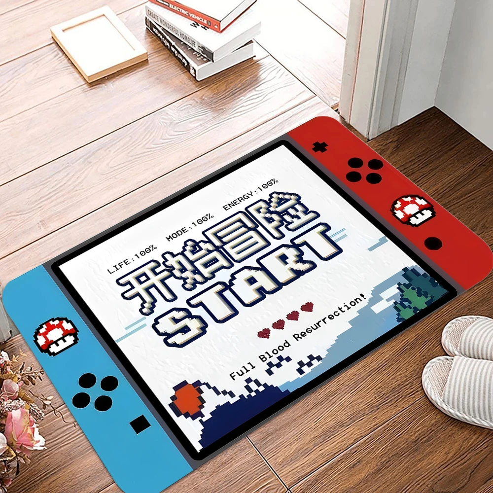 MINISO سوبر ماريو لعبة ممسحة السجاد للمنزل غرفة المعيشة غرفة نوم أريكة ممسحة ديكور المطبخ RUG عدم الانزلاق الكلمة حصيرة