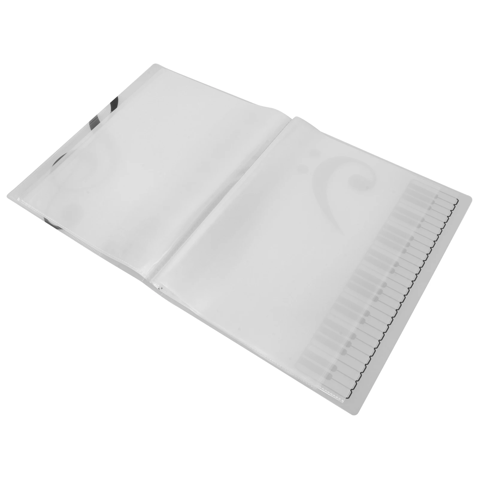 

80 Sheets Music Folder Binder A4 Plastic Sleeve Portfolio Book for Piano Scores Choir Band Documents Organization Music Score