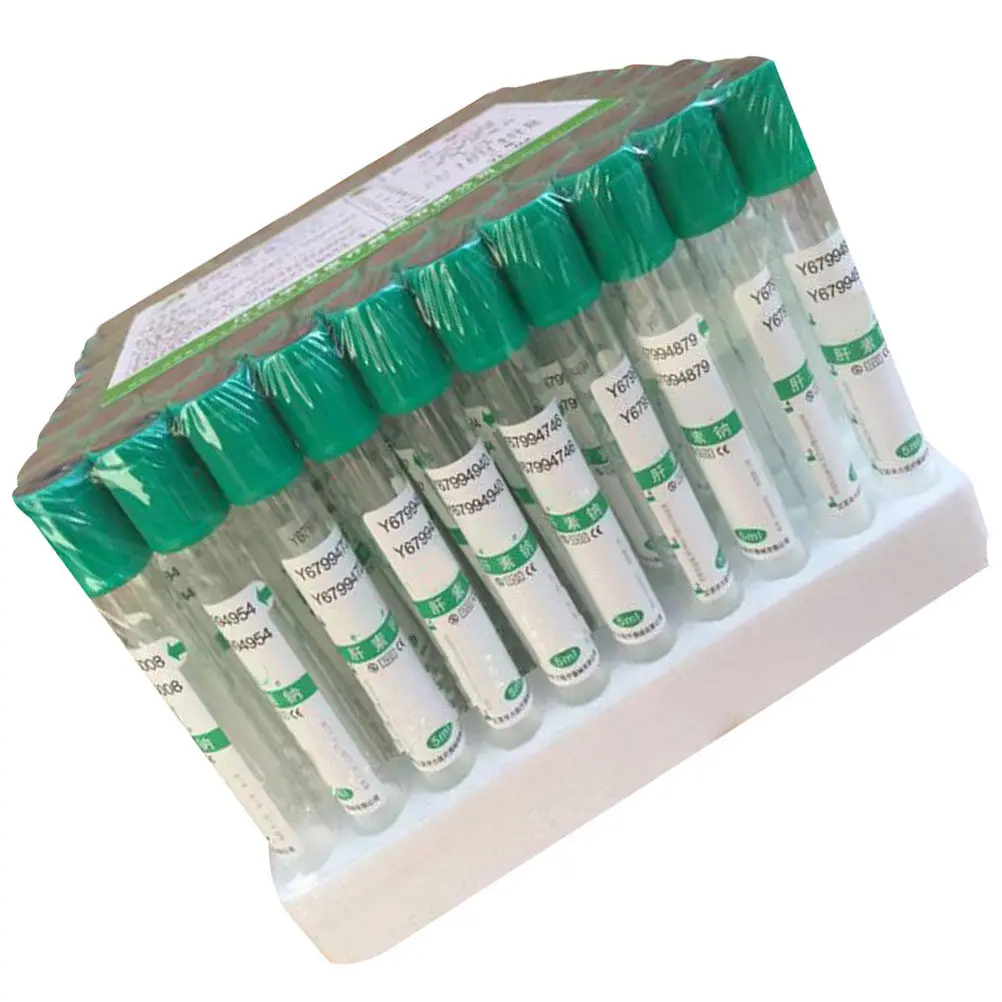 100Pcs Sodium Tubes Transparent Glass Test Tubes for Blood Collection Plasma Biochemistry Laboratory Centrifuge