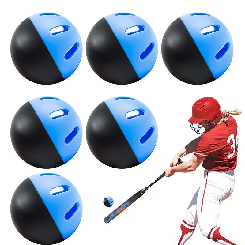 

Practice Baseballs For Hitting 2.9inch EVA Soft Training Baseballs For Indoor Play 6pcs High Density Hitting Supplies