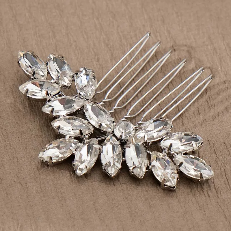 Fashion Shiny Imitation Silver Rhinestone Wedding Hair Combs Hair Bride Wedding Dress Accessories For Girl Gift Clip