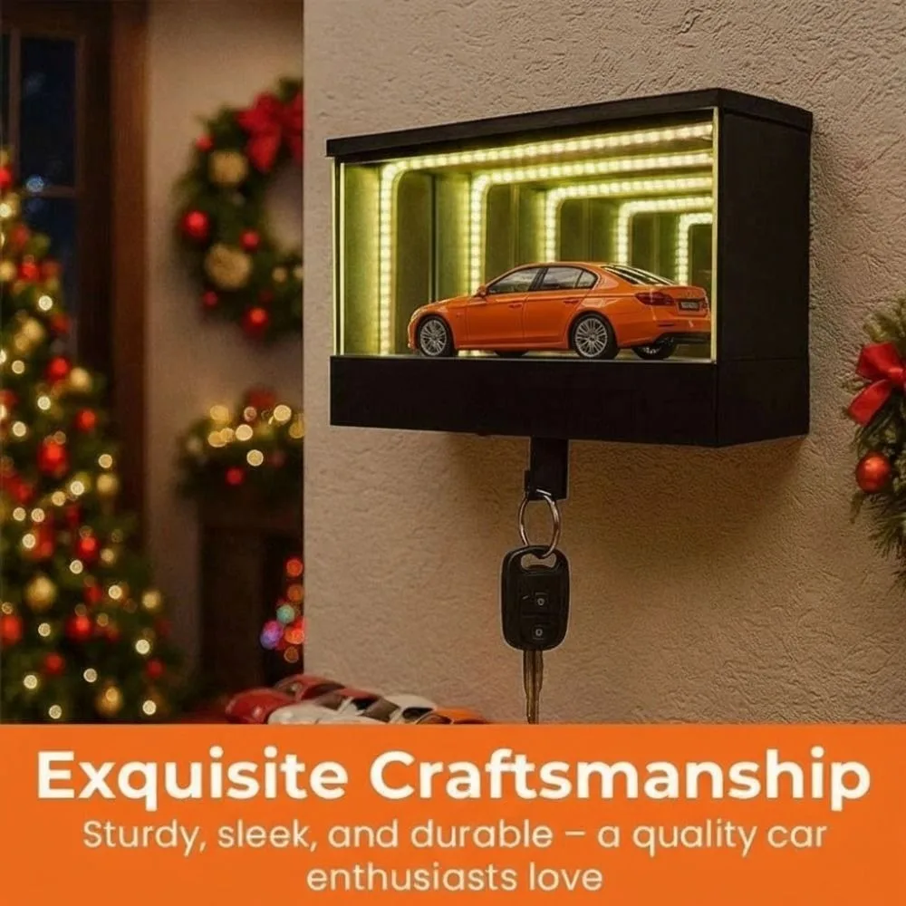 

Creative Car Garage Key Holder Multifunctional Funny Wall Mount Key Storage Rack with LED Light Easy Installation