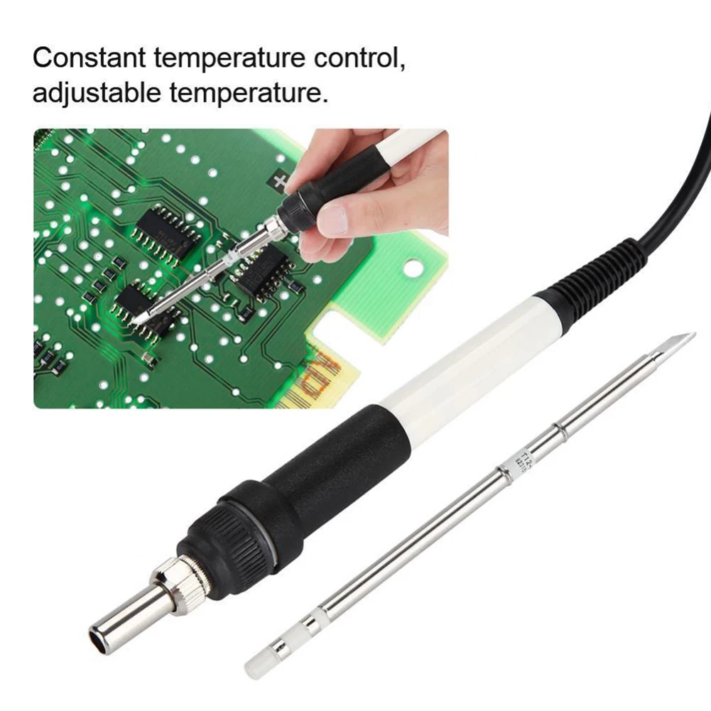 Handle Soldering Iron Tip +T12-K Tip 75W Parts Replacement Soldering Station DC 12-24V For DSK T12-D High Quality