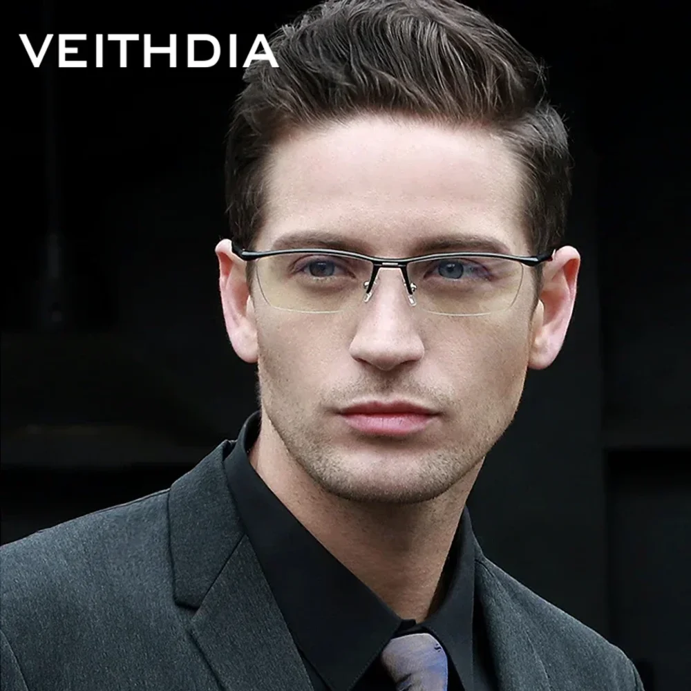 VEITHDIA Classic Eyeglasses Computer Reading Glasses Anti Blue Ray Anti-Fatigue Radiation-Resistant Optical Eyewear VE130FH