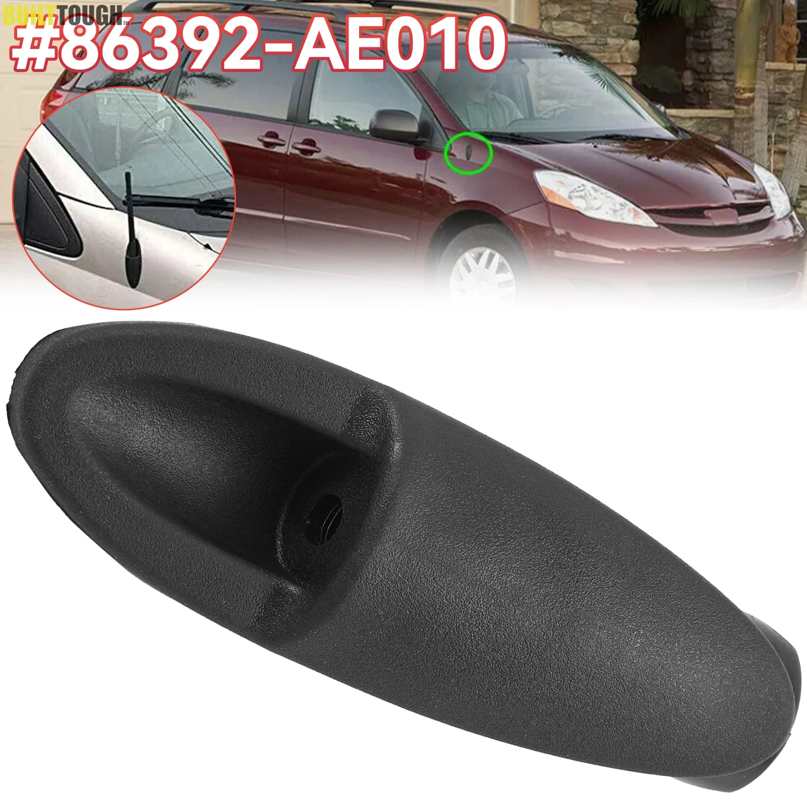 Pedestal de antena aérea de carro, 1 peça, para toyota sienna 2004 2005 2006 2007 2008 2009 2010 86392-ae010, base de antena de carro, ornamento de moldura
