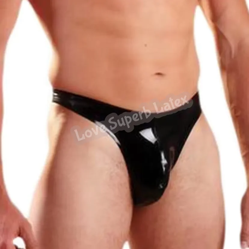 

Sexy Male Latex Briefs Rubber Men Underwear Thong Handmade