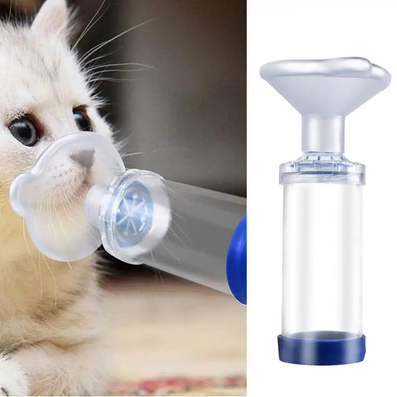 Pet Aerosol Chamber Dog or Cat Inhaler Mask Handheld Inhaler Effective Low Resistance Inhalation Valve Aerosol Chamber Inhaler