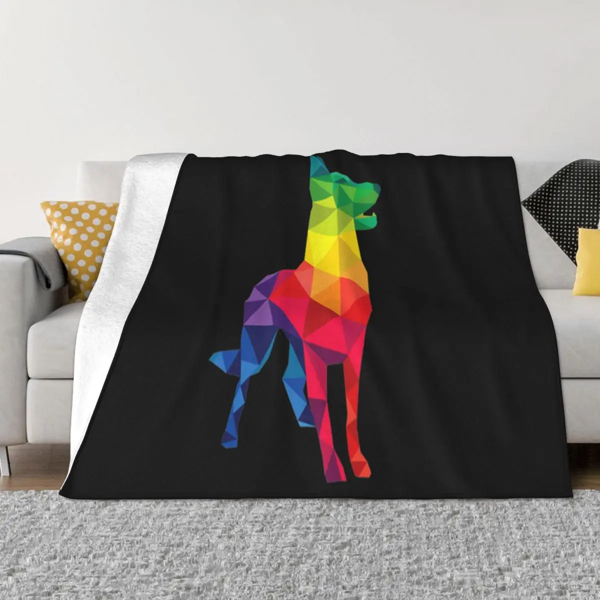 German Shepherd Dog Gay Pride Lgbt Pattern Streetwear Punk Vintage Women Creative Breathable Anime Steampunk Throw Blanket