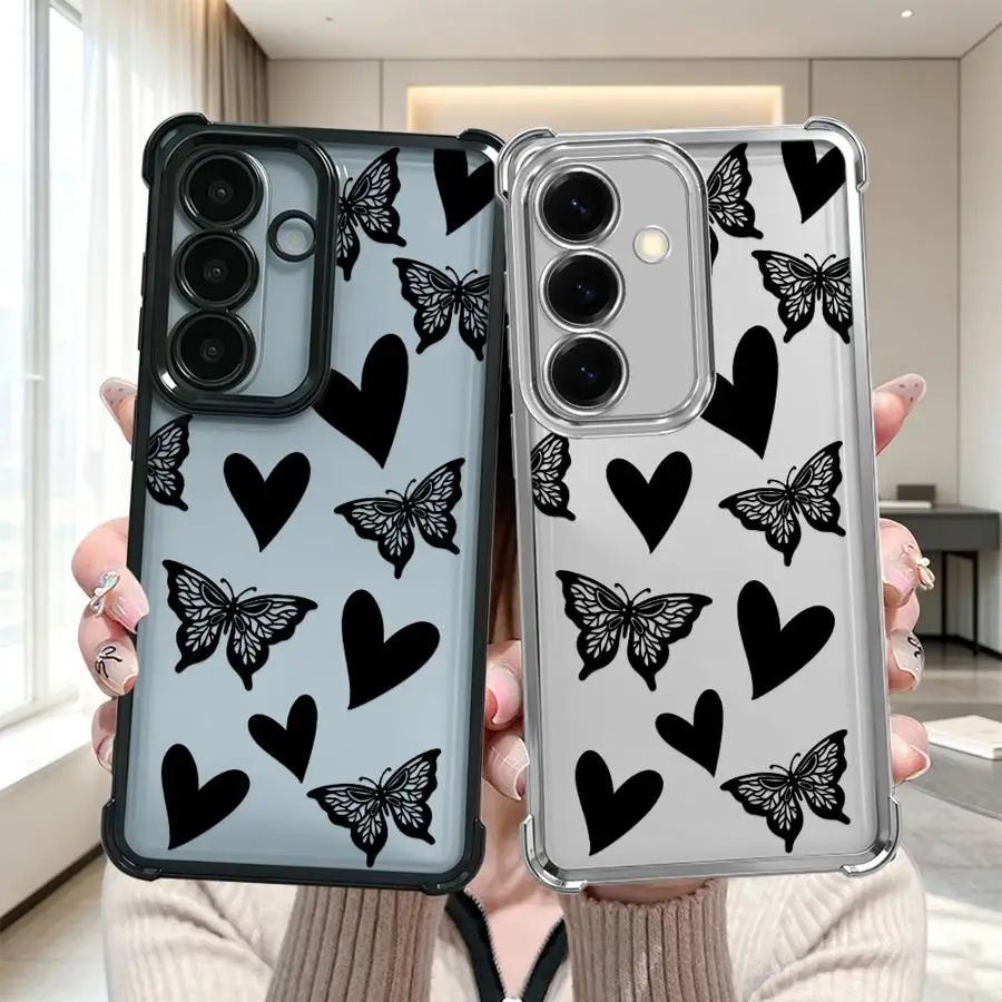 Phone Cover Case for Samsung Galaxy A21s A35 A36 A25 A33 A27 A13 A57 A24 A37 A26 A16 A15 A52 A17 Love Butterfly Mix