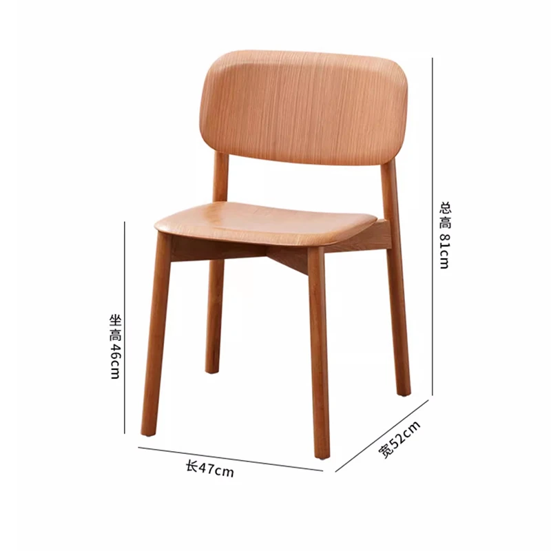 Sedia da pranzo di lusso di design nordico Ins Sedia da pranzo retrò con schienale in legno massello Sedia da pranzo moderna e semplice per ristorante Sillas Mobili per la casa WKDC