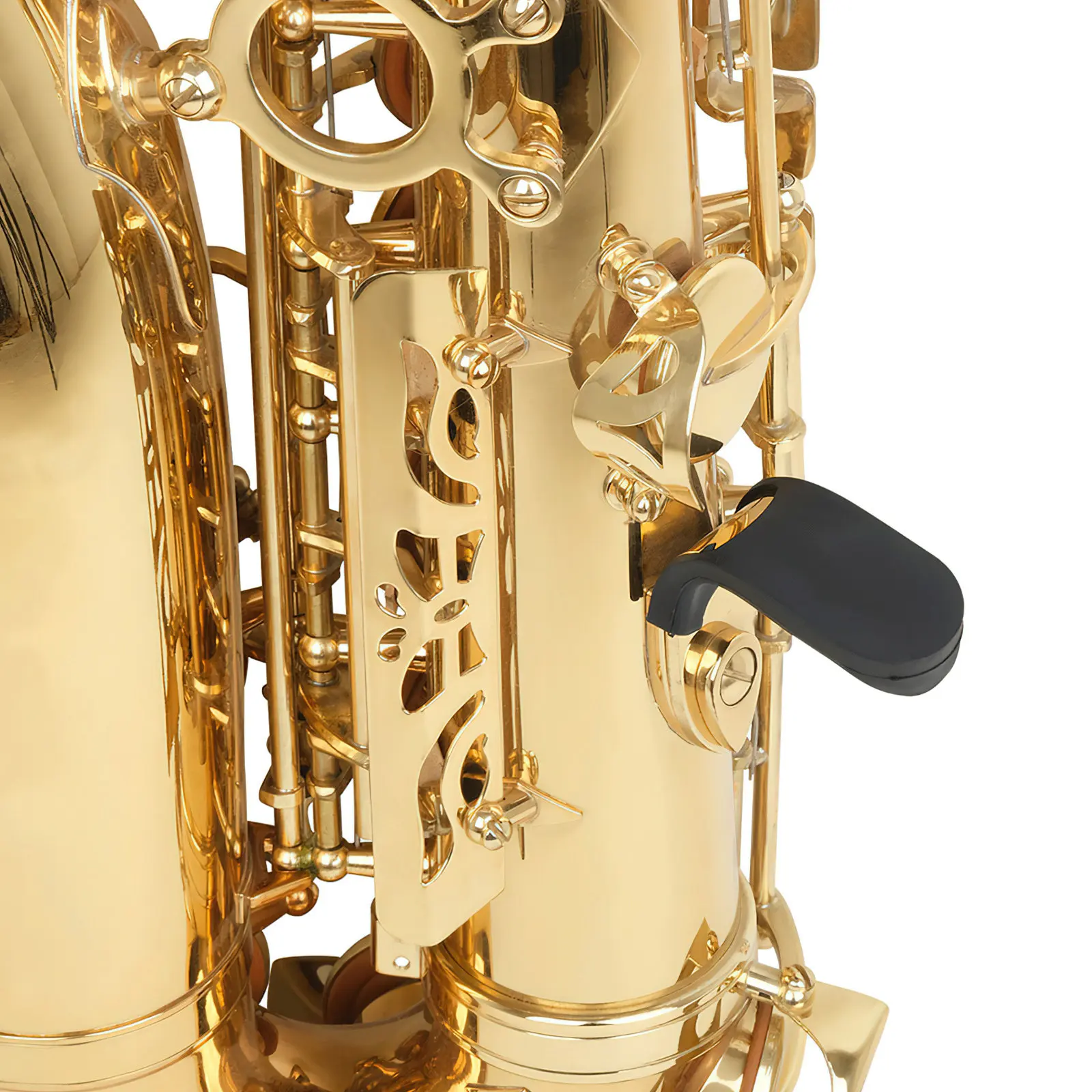 Professional Saxophone Thumb Rest Black Fine Craftsmanship Finger Support Accessory for Personal and Stage Performance Long