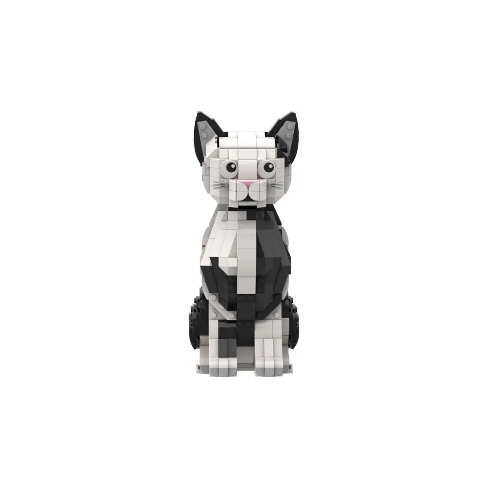 Moc smoking gato blocos de construção modelo criativo animal de estimação gato tijolos diy montagem brinquedos crianças brinquedos educativos presentes aniversário