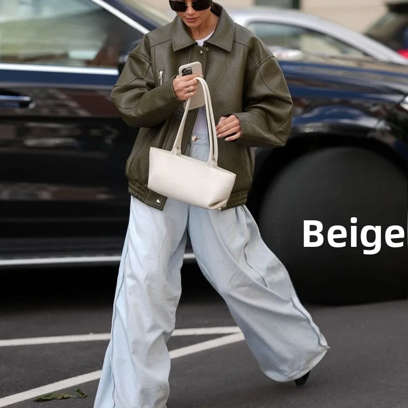 Rétro Sle femmes longue Sve PU cuir Jaet coupe ample décontracté col rabattu vêtements d'extérieur automne nouveauté dames manteau
