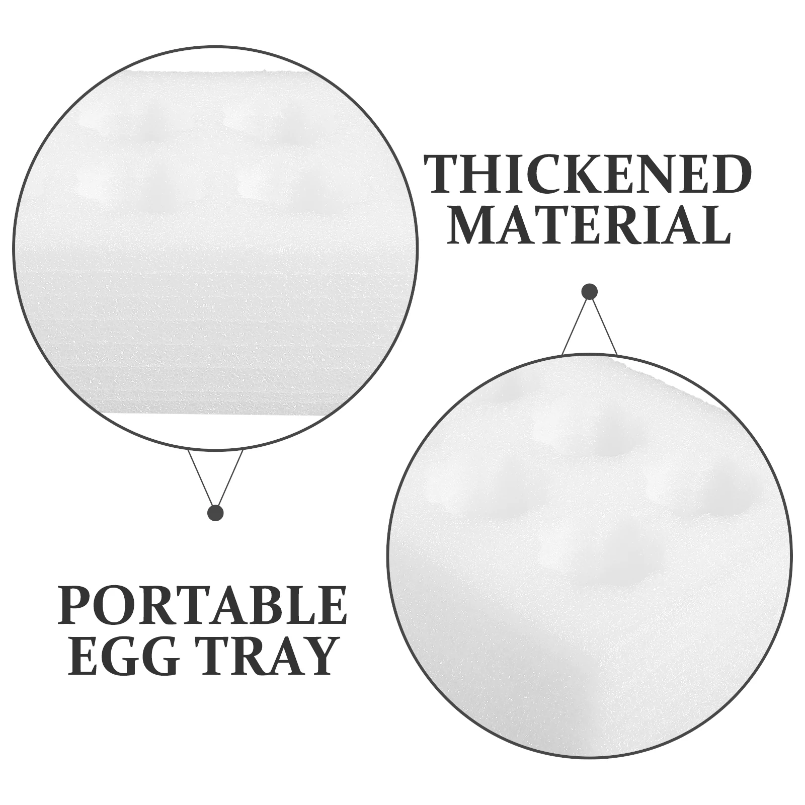 

6 set Egg Tray White 10 Eggs Holder Thickened Anti Shock Stackable Portable Delivery Outdoor Travel Protective Container