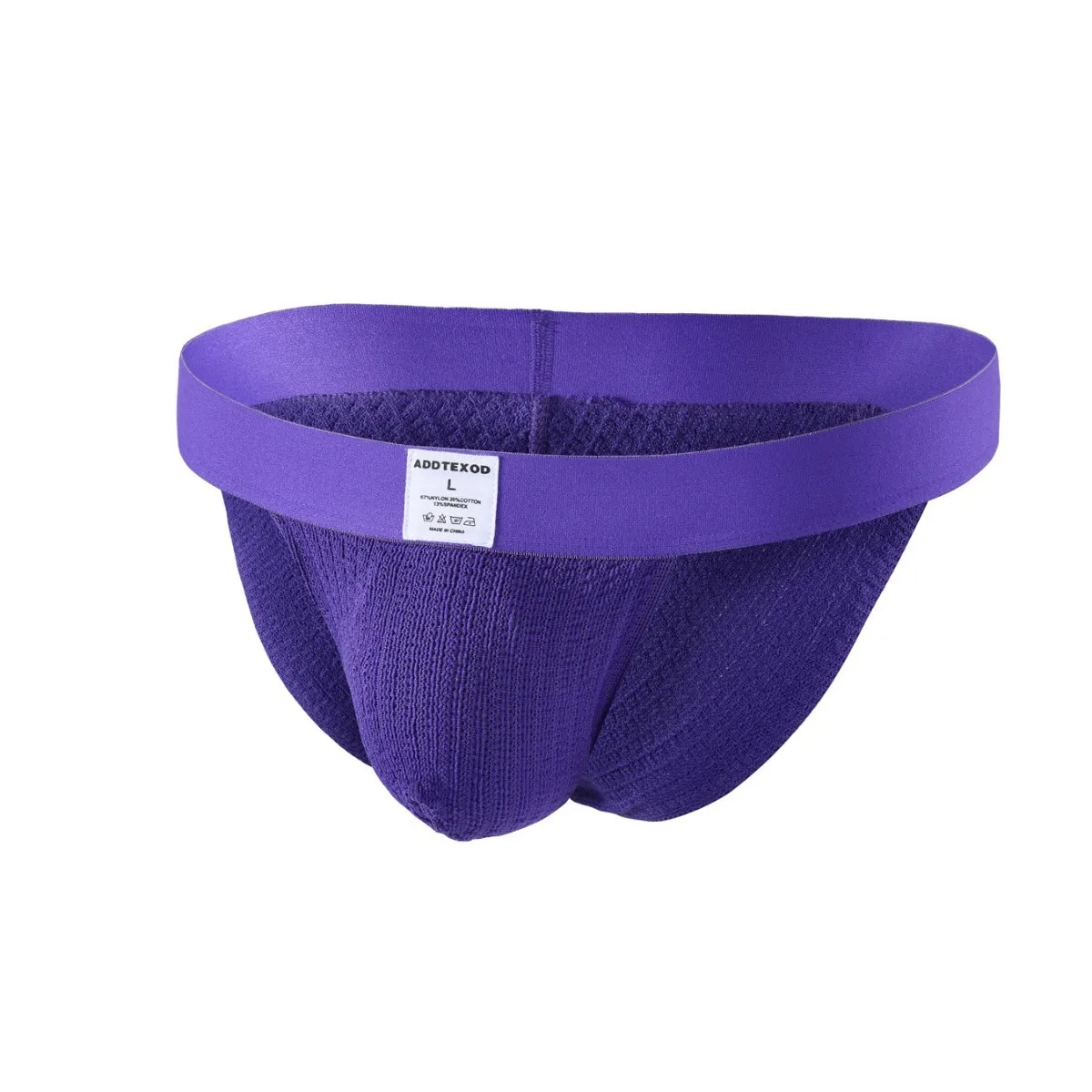 High Fork Triangle Men's Underwear Woven Mesh Briefs Breathable Solid Color Fitness Shorts No Trace Underpants