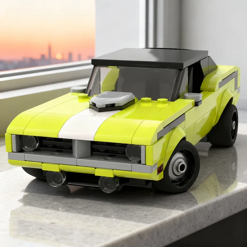 

328pcs MOC Plymouth HEMI Cuda City Champions Model Building Blocks Creative DIY Gift Display Decor Assemble Premium Adult Kids