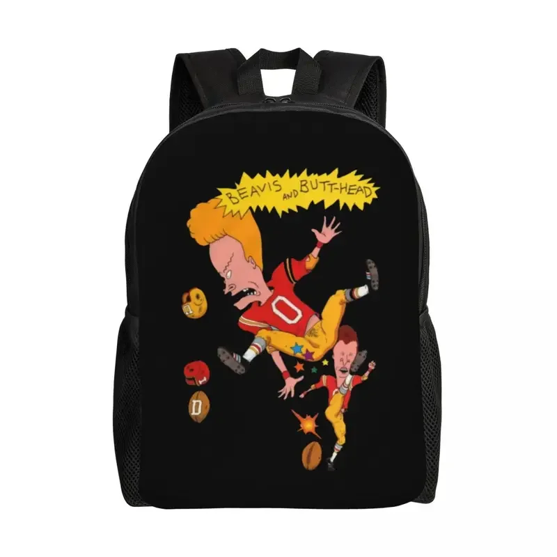 Mochila de viagem MTV Classic, Beavis e Butthead, computador escolar Bookbag, jogando o amor de beisebol, mochila universitária