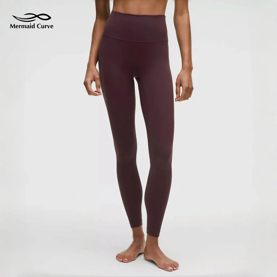 حورية البحر منحنى محاذاة لا خط السراويل الضيقة الشاهقة 28 "المرأة اليوغا طماق 47 لونا