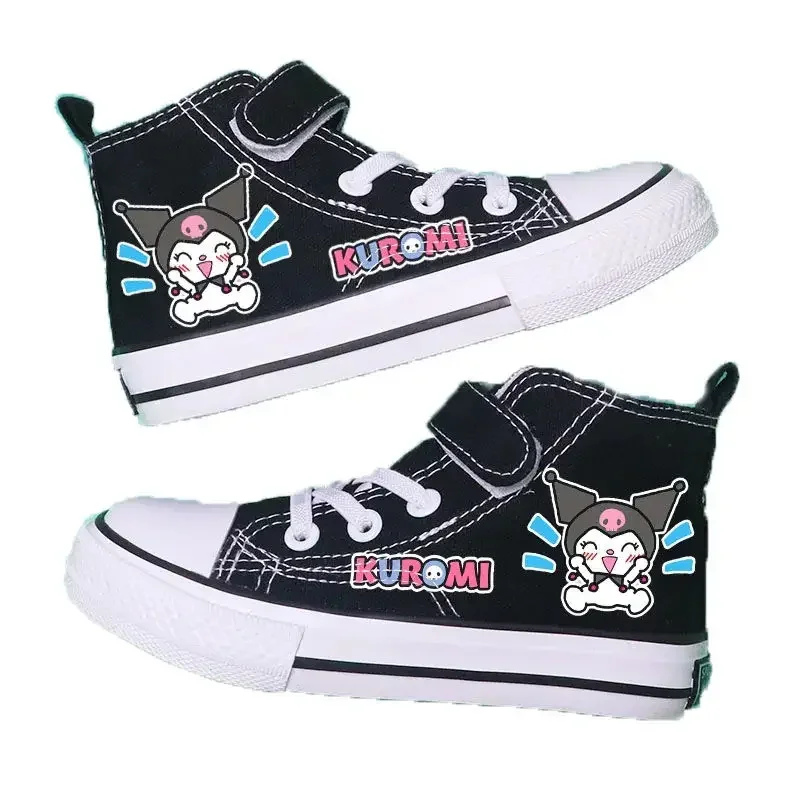 Kuromi-zapatos de lona con dibujos animados para niños, zapatillas de deporte de tablero informales, Sanrio, Kawaii