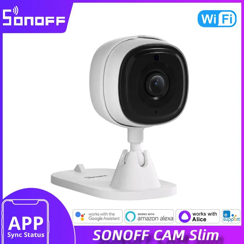 

SONOFF CAM Тонкая Wi-Fi умная камера безопасности 1080P Мини-камера радионяни Двусторонняя аудиосистема обнаружения движения Умный дом Безопасность