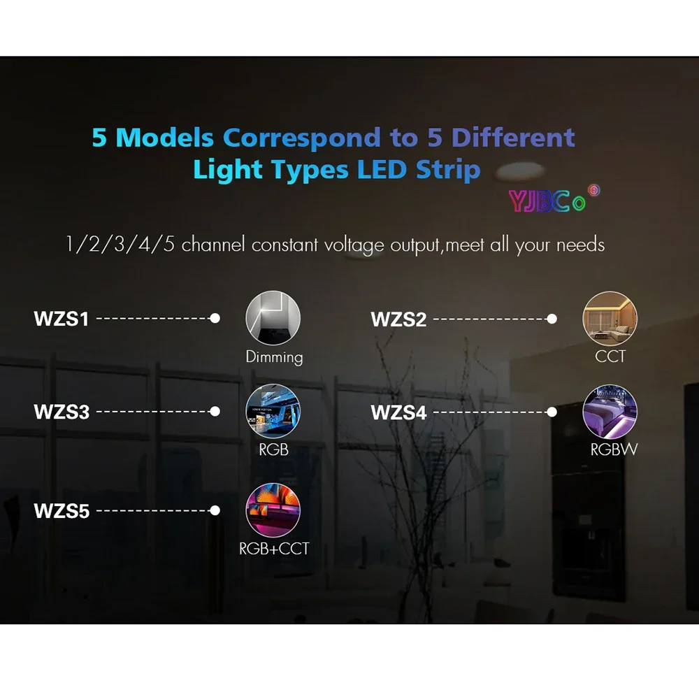 Skydance Tuya APP ZigBee 3.0 RGB/RGBW/RGBCCT/Dimmer/CCT/Controller per strisce LED monocolore 1 ~ 5 CH light tape Dimmer 12V 24V