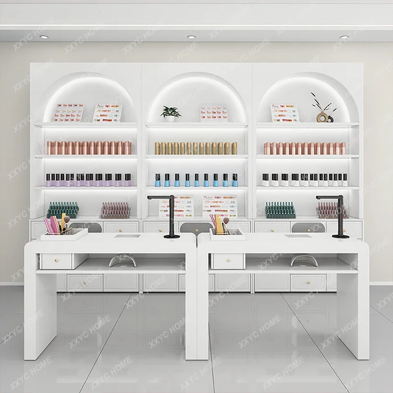 네일샵 진열장 매니큐어 접착제 보관 진열장 화장품 진열장