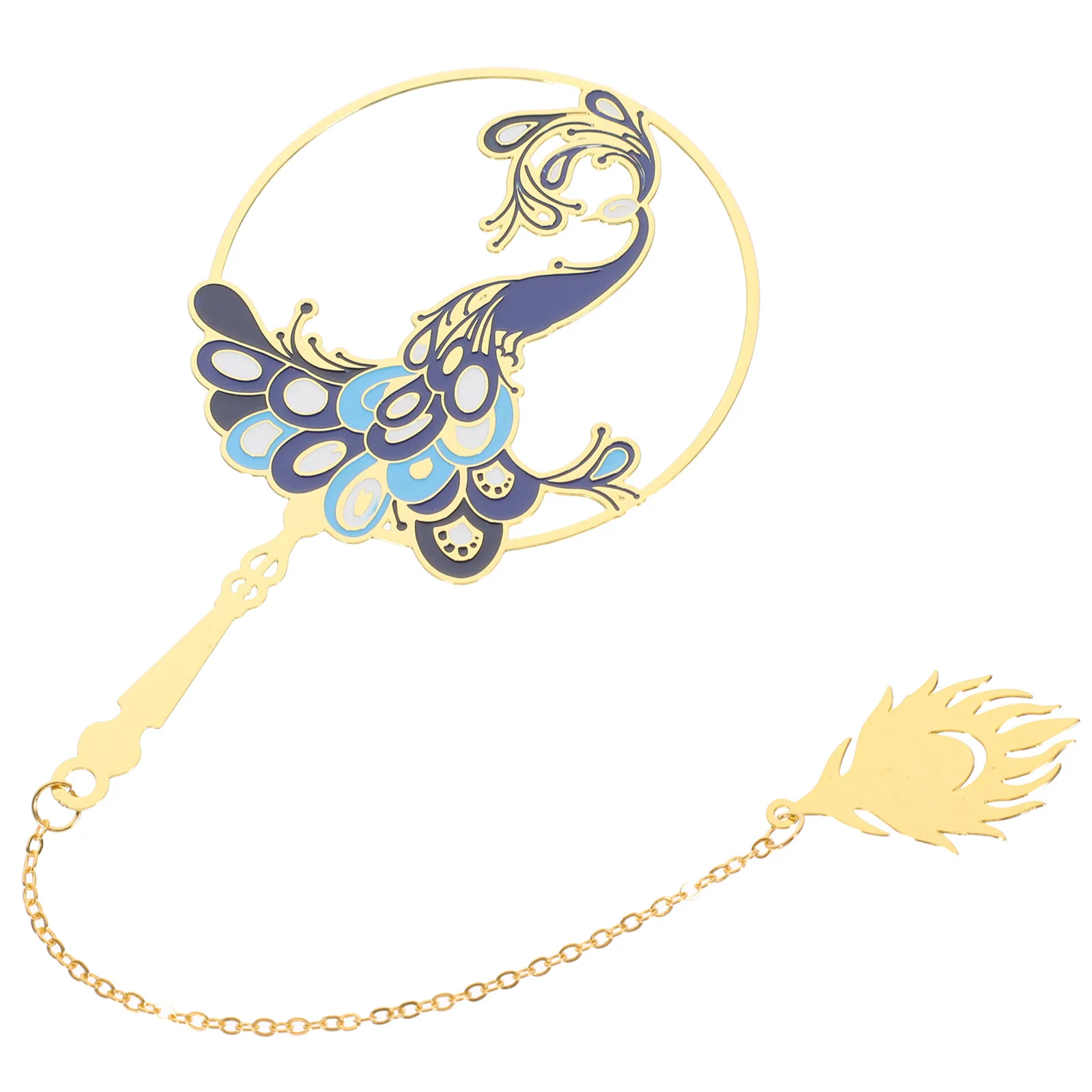 

Peacock Bookmark Metal Retro Page marker Decorative Copper Delicate Vivid Peafowl Exquisite Vintage Style Lightweight Storage