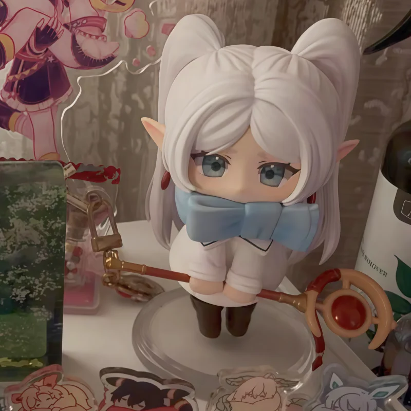 Wysokiej jakości, urocza figurka Lillian w wersji Q, w zimowych ubraniach pogrzebowych, model animacyjny 18 cm, ręcznie robiona figurka, ozdoba na biurko, prezent.