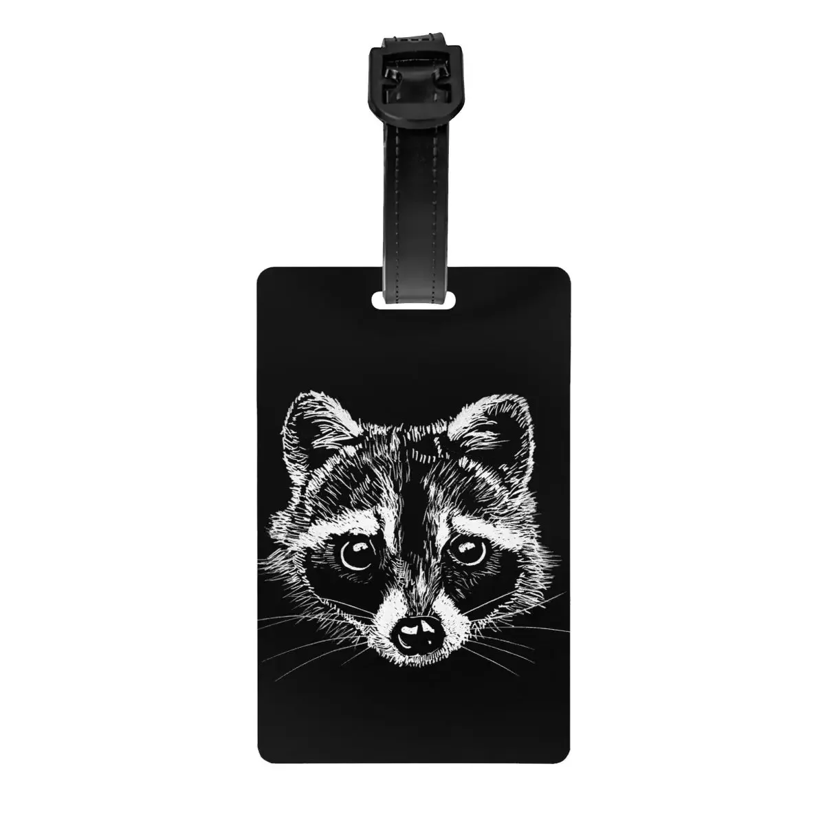 Custom Raccoon Face Luggage Tags for Suitcases Funny Baggage  Privacy Cover ID Label