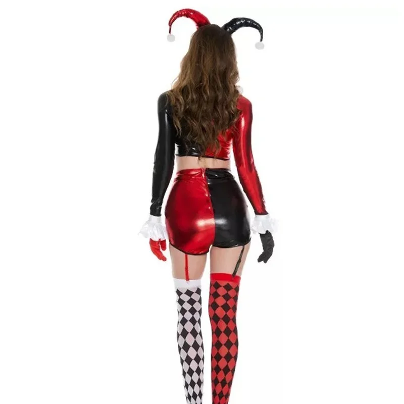 2025 Nieuwe Halloween Cos Clown Kostuum Cartoon Harry's Outfit Comic Book Geïnspireerd Nar Kledij voor Dames Feestelijke Slijtage