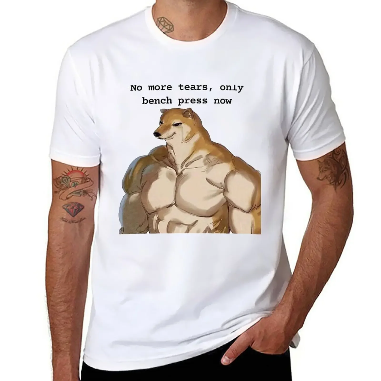 

No more tears, only bench press now! T-Shirt Blouse boys whites men t shirt