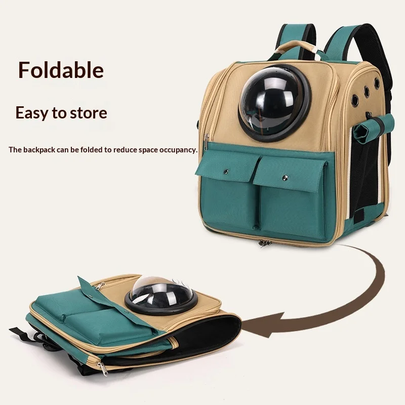 Mochila transportadora tipo cápsula espacial para perros y gatos - imagen 2