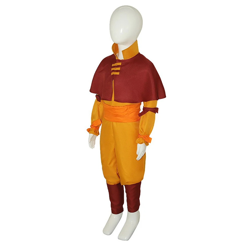 Kids Aang Katara Cosplay Costume Disguise Avatar Anime Last Airbender Role Play Fantasia Outfits Halloween Carnival Suit view 4