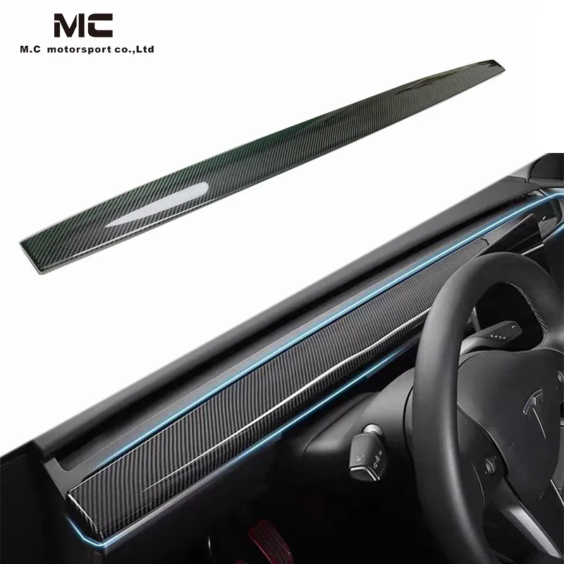 MC CARBON Car Accessories Matt Dash Board Cover Real Dry Carbon Fiber Dashboard Cover For Tesla Model 3 Model Y