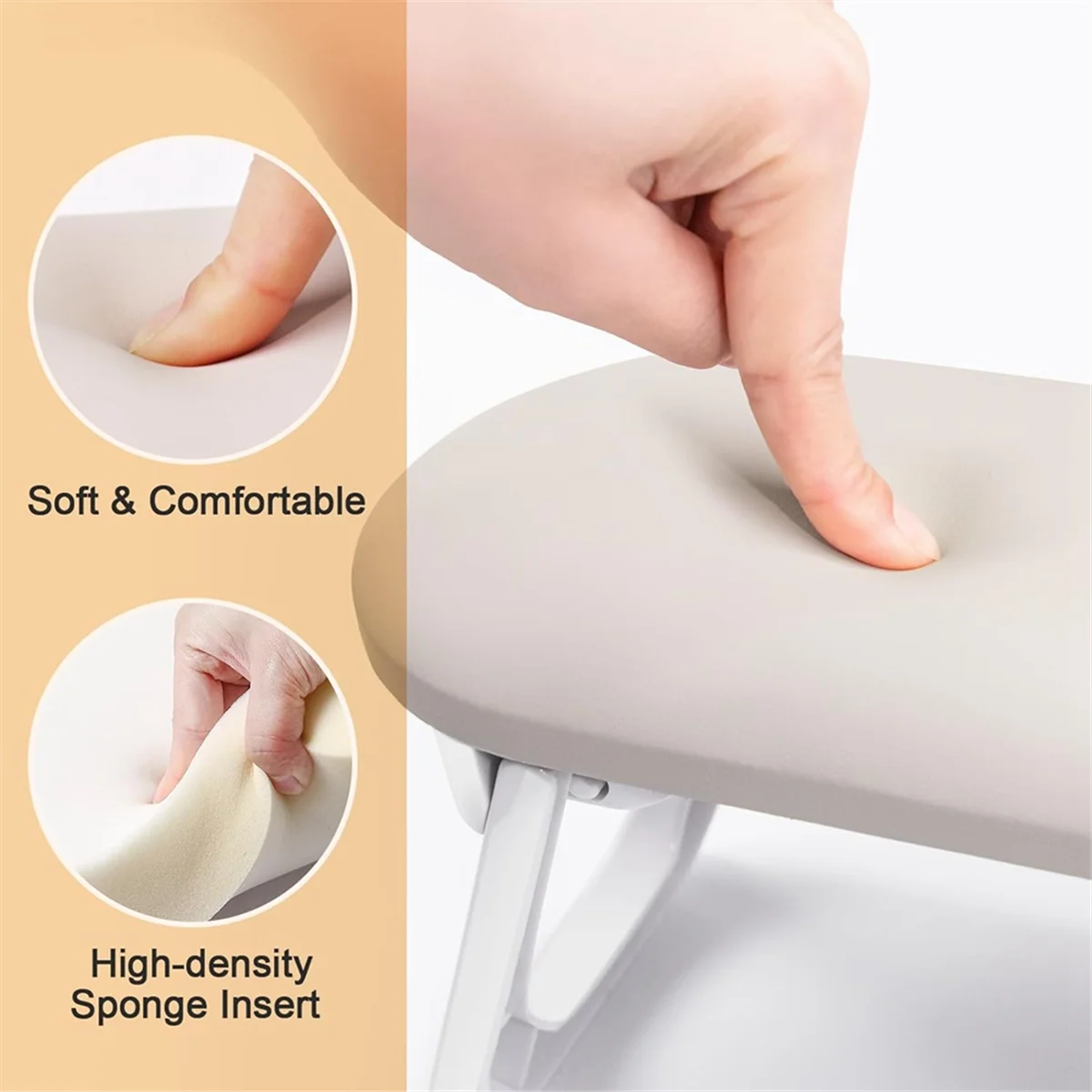 

Nail Arm Rest, Foldable PU Leather Nail Hand Rest for Acrylic Nails Cushion Hand Holder, Nail Hand Pillow Nail Art