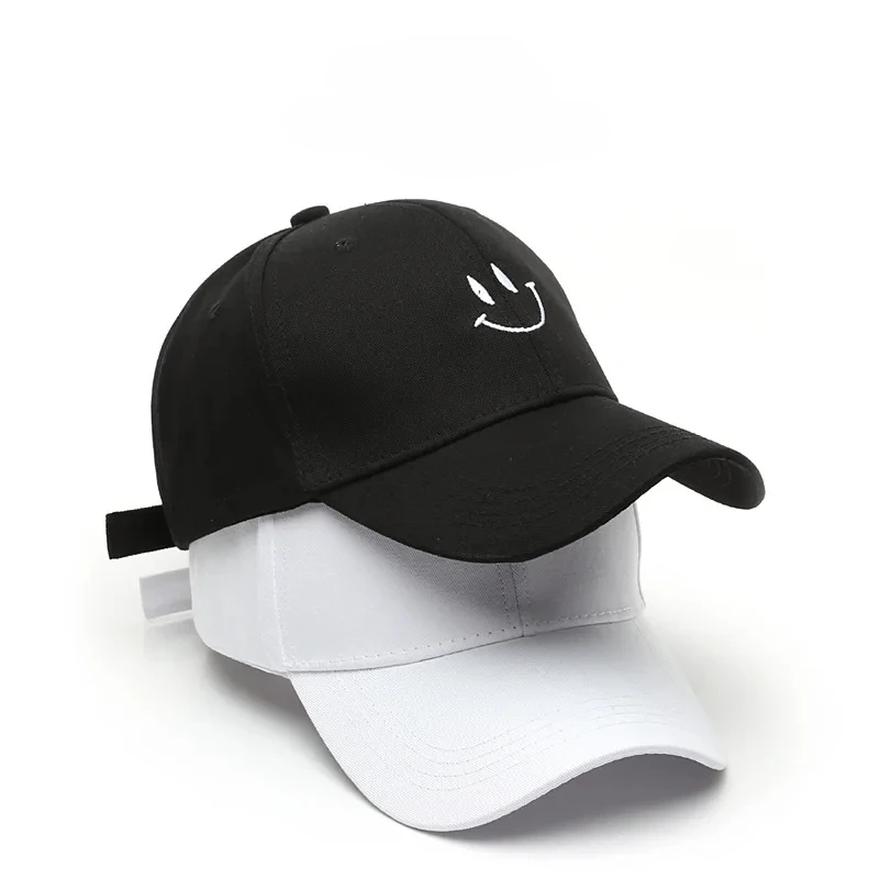 1pc Smiling Face Hip-hop Hip Hop Hat Ribbon Embroidered Print All-match Baseball Cap