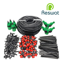 Reswat DIY Irrigation System Garden Tools Drip Watering Kits Automatic Watering Hose With Adjustable Convenient Installtion