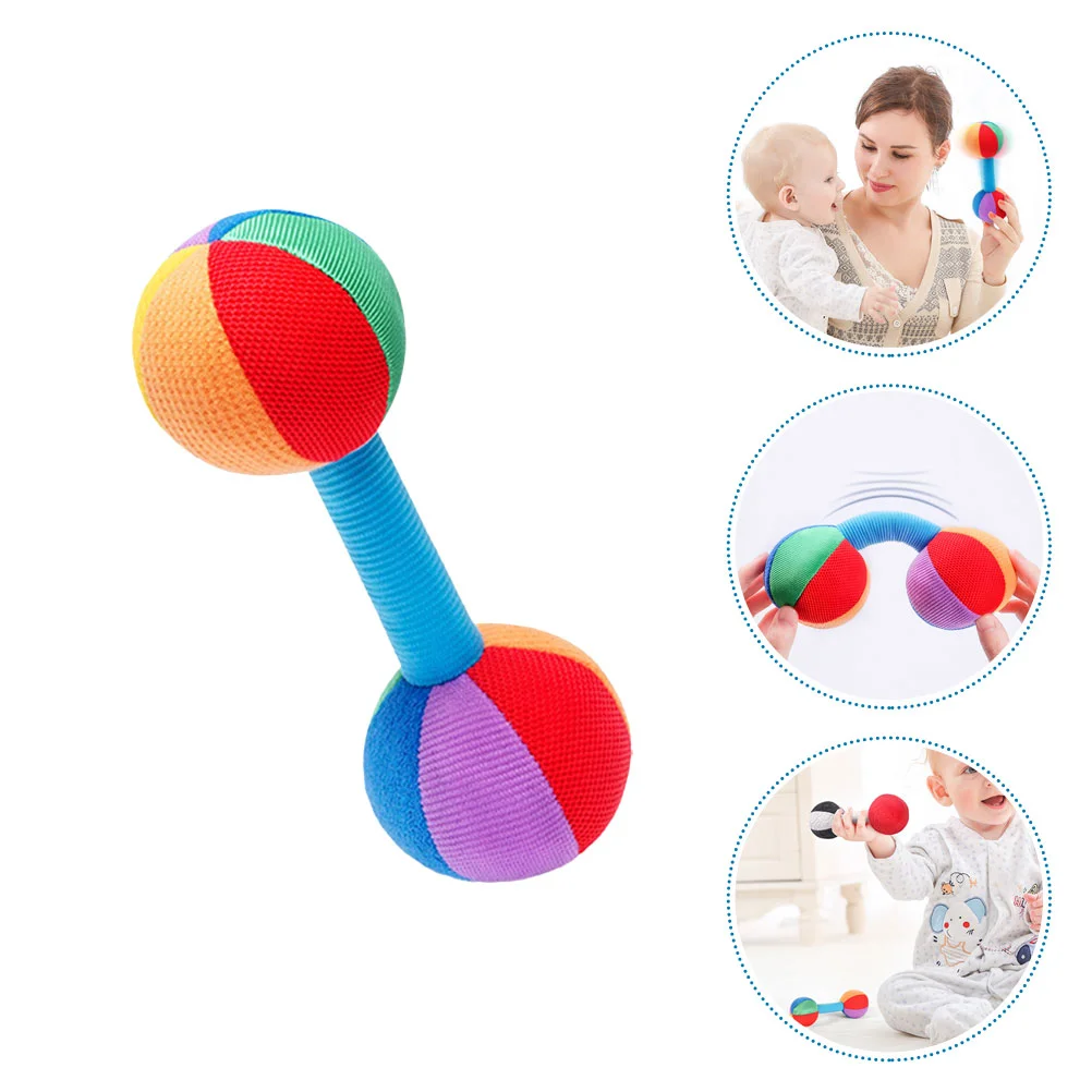Baby Training Toys Stuffed Animals for Kids Grip Barbell Plaything Small Dumbbell Plush Finger Infant Soothing Newborn Grasping